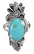 Sterling Silver Turquoise Southwestern Flower Ring Size 5-1/2 YX79884